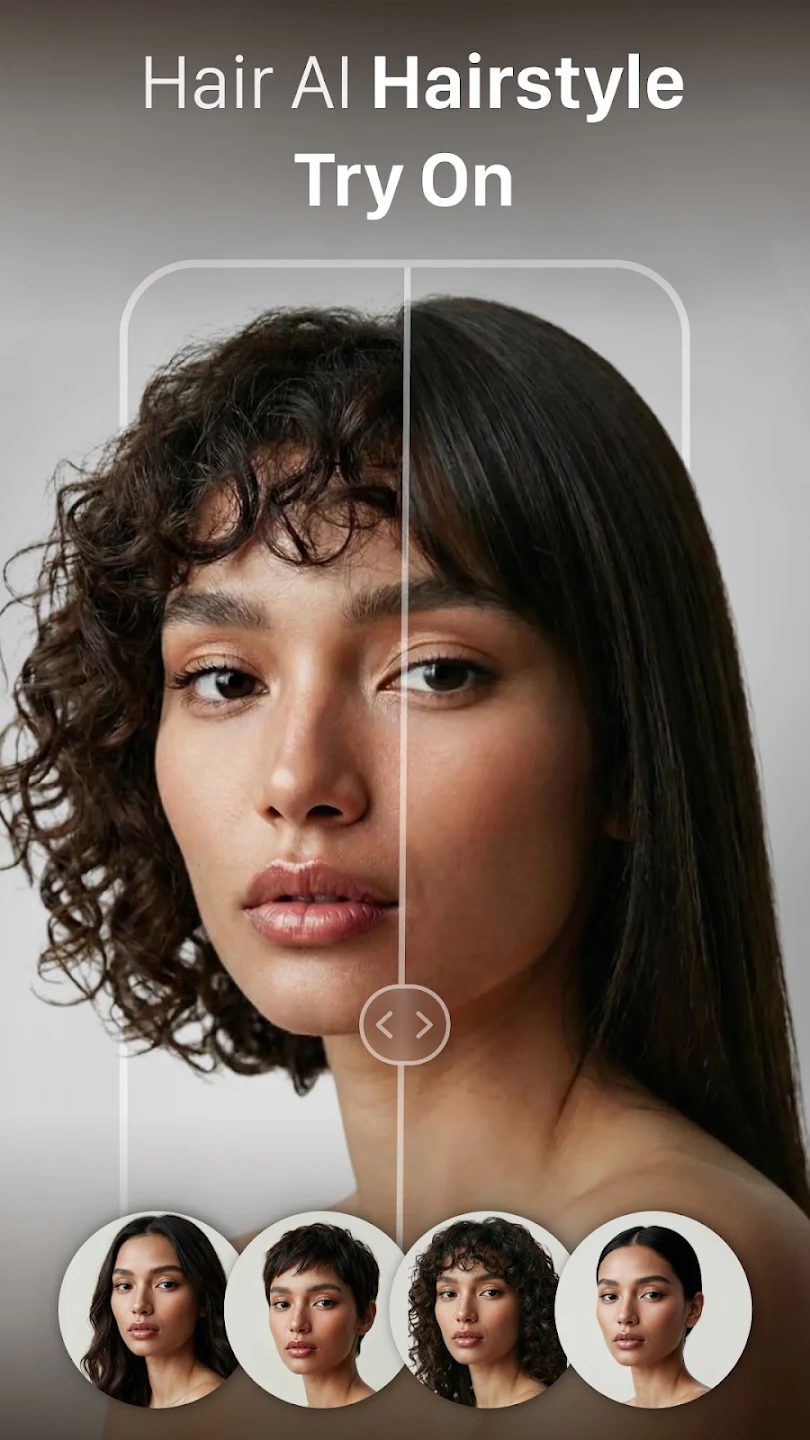 HairApp face shape analysis result screen