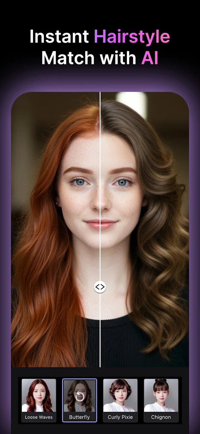 MyEdit hairstyle tool interface