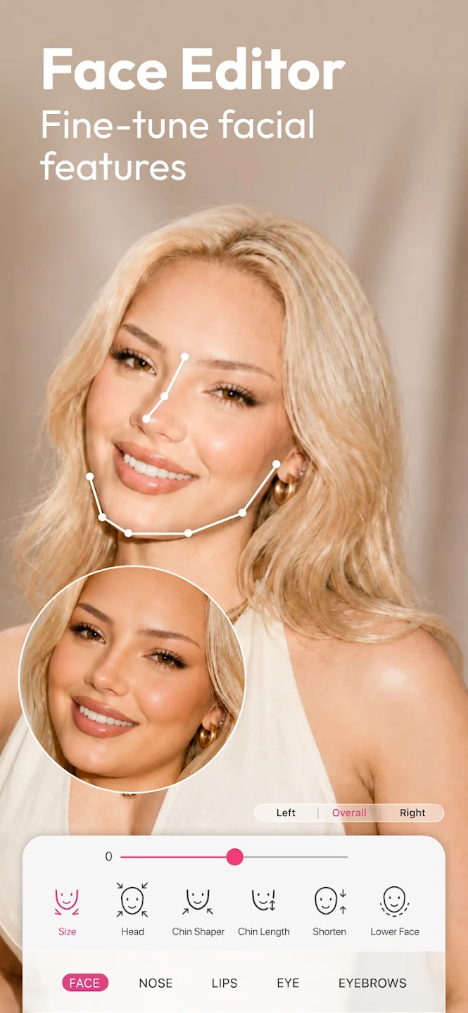 YouCam Makeup hair colour changer applied to a portrait