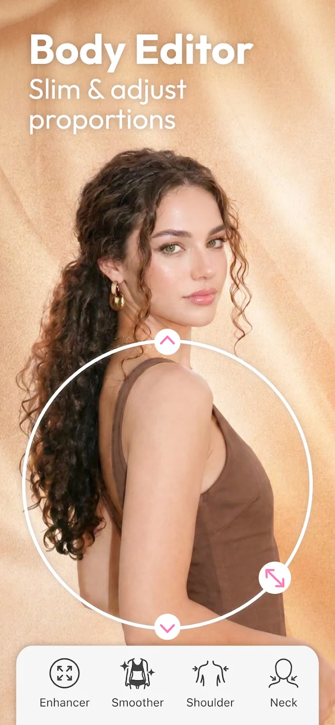 YouCam Makeup combining a hairstyle preview with full makeup